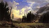 Albert Bierstadt Famous Paintings - The Morteratsch Glacier Upper Engadine Valley Pontresina